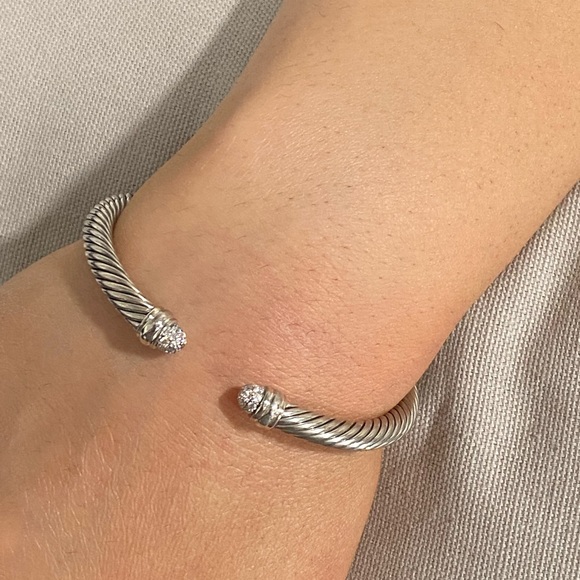 David Yurman Jewelry - David Yurman Bangke silver sterling and Diamonds